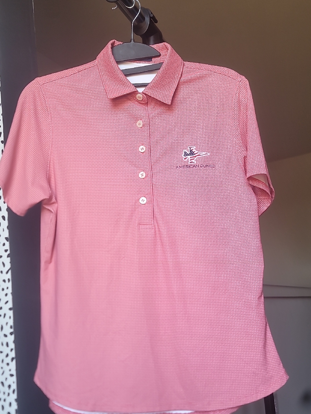 American Dunes Women's Pink Performance Polo
